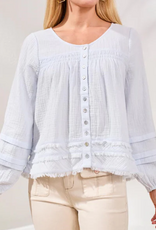 Tribal Tribal Saltwater Crinkled Gauze Fabric  L/S Top