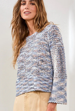 Tribal Tribal Saltwater Open-Stitch Knit Sweater
