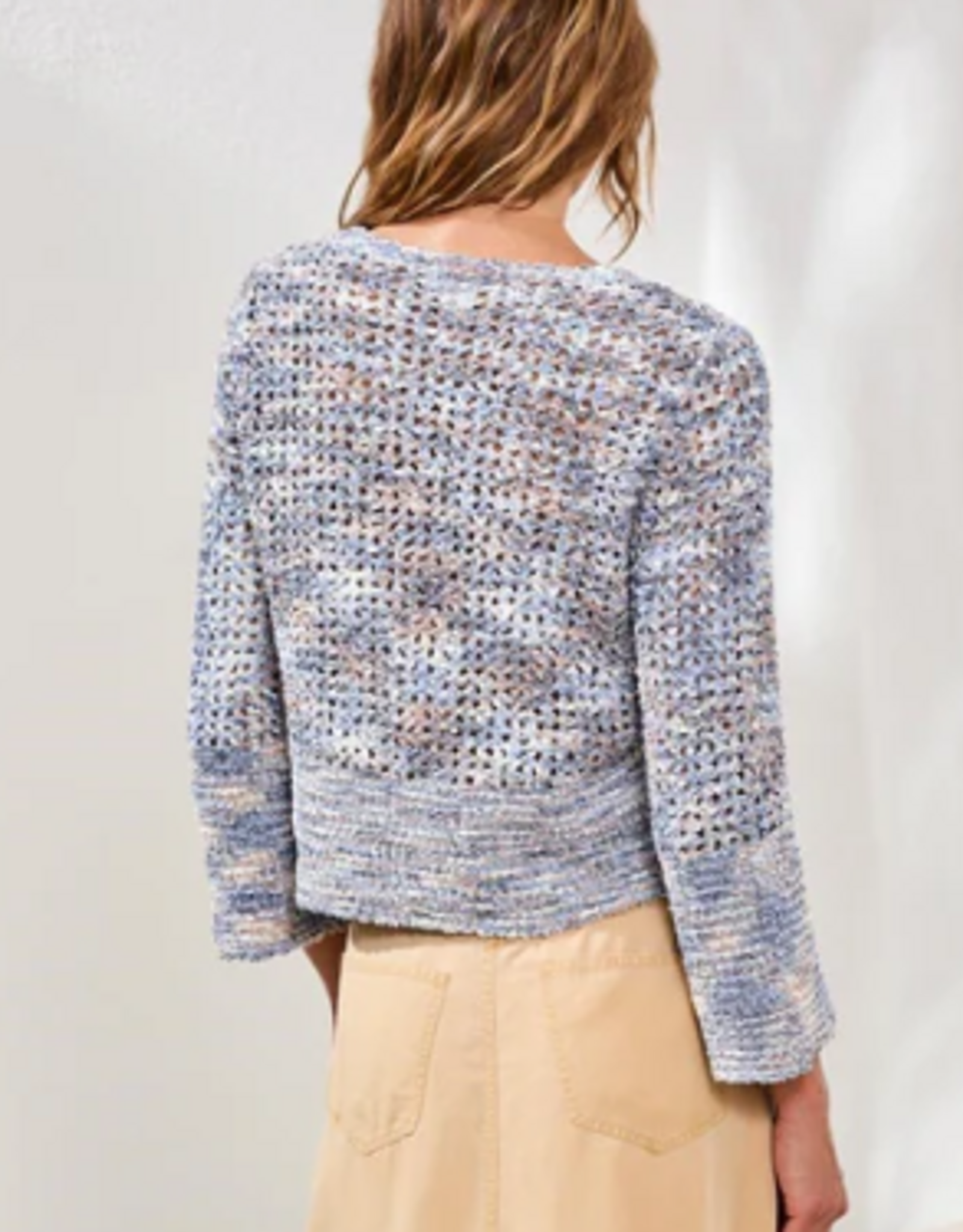 Tribal Tribal Saltwater Open-Stitch Knit Sweater