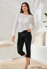 Tribal Tribal 3012O Black Flatten It Capri w/Snap