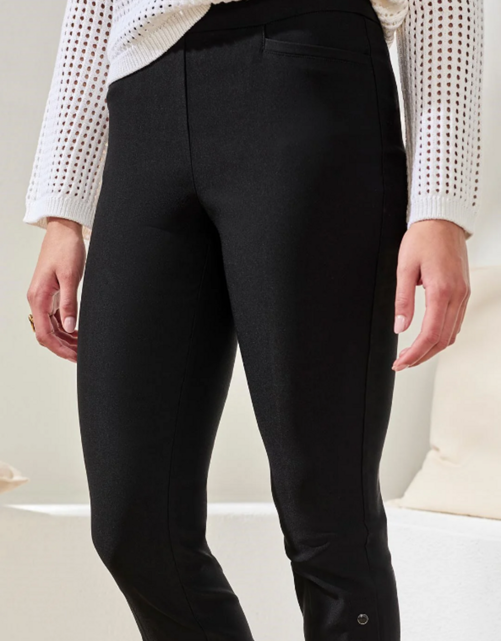 Tribal Tribal 3012O Black Flatten It Capri w/Snap