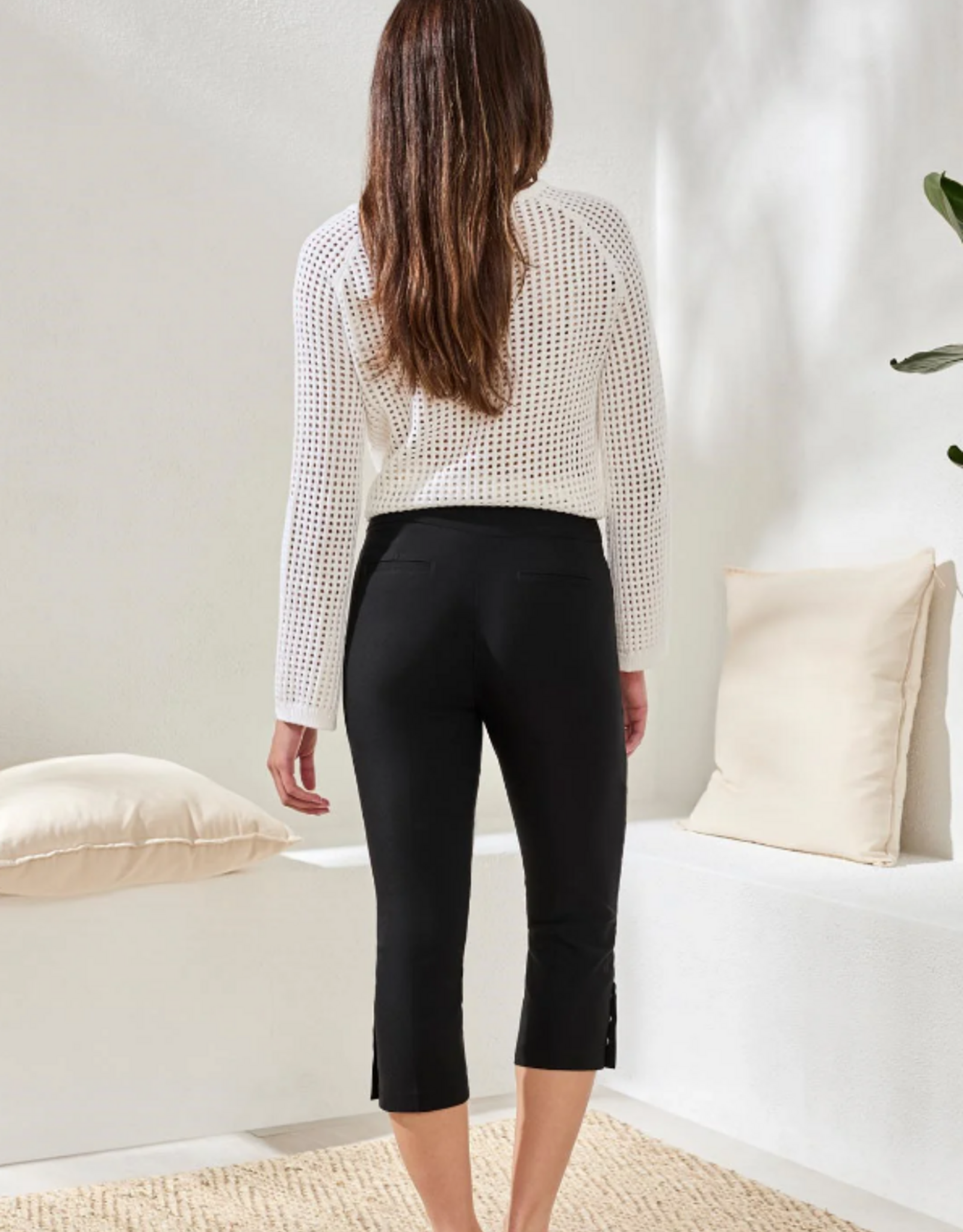 Tribal Tribal 3012O Black Flatten It Capri w/Snap