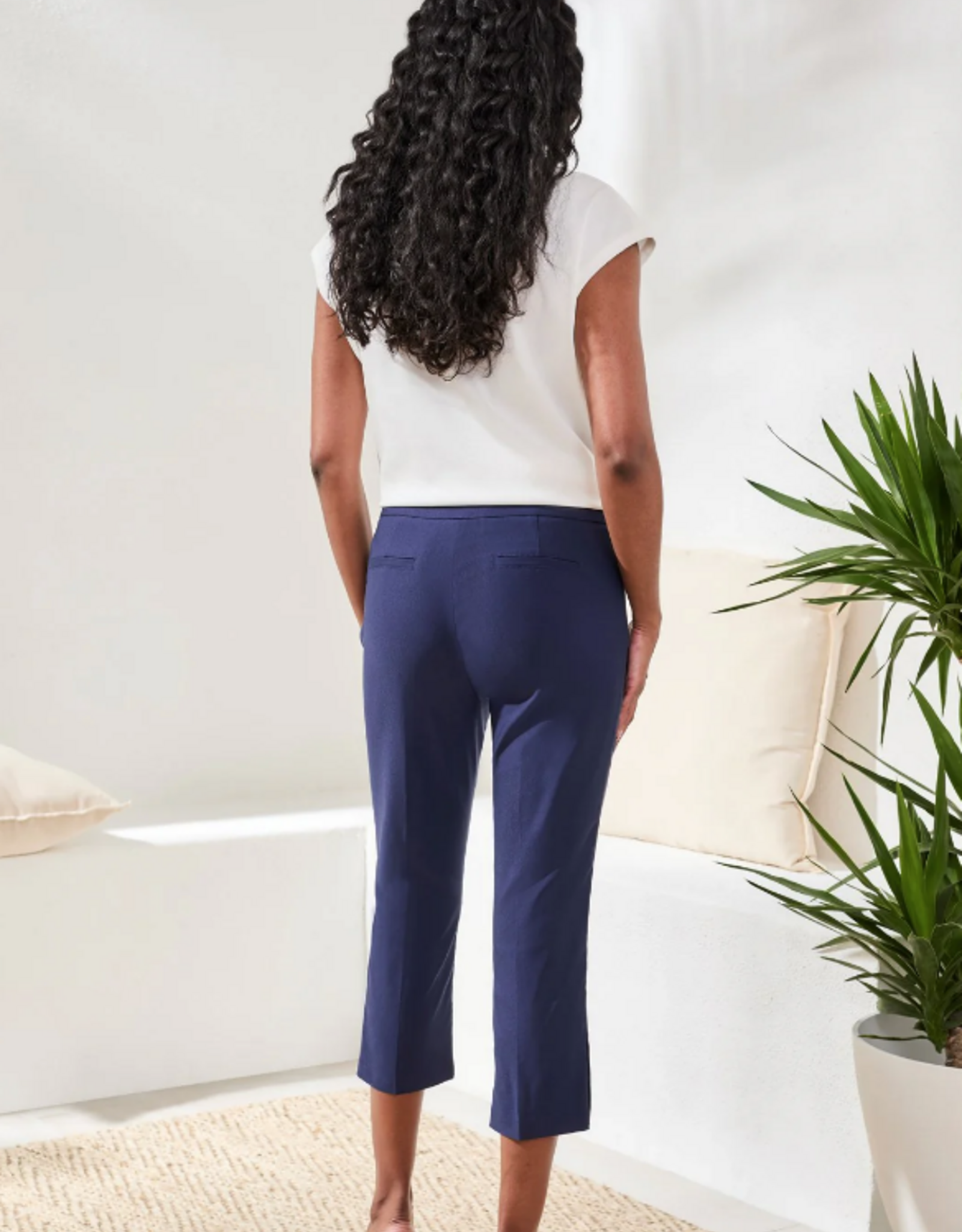 Tribal Tribal 3012O Jet Blue Flatten It Capri w/Snap