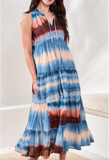 Tribal Tribal Ombre  Printed Sleeveless  Maxi Dress