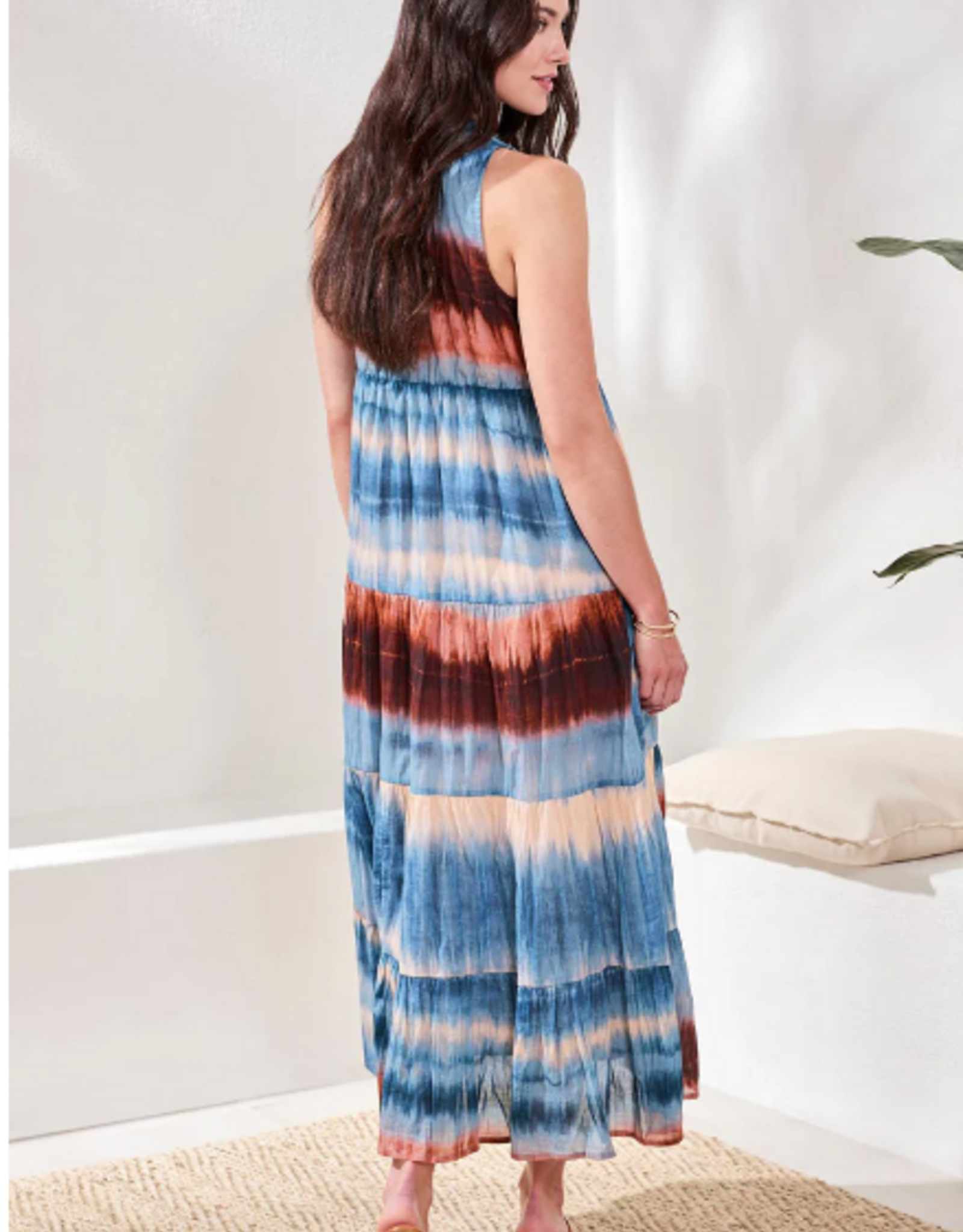 Tribal Tribal Ombre  Printed Sleeveless  Maxi Dress