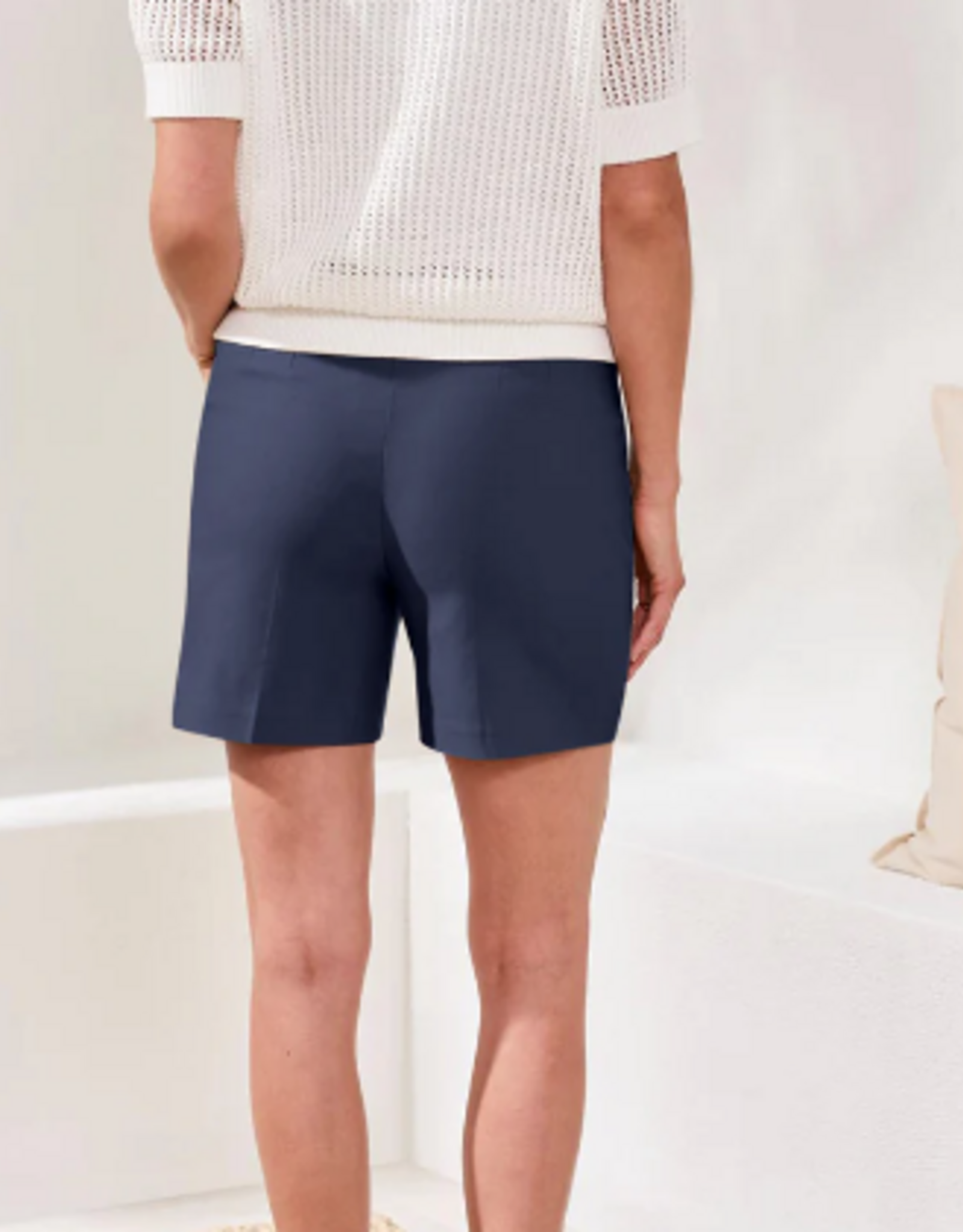 Tribal Tribal Jet Blue Flatten It® Button-Front Pull-On Shorts