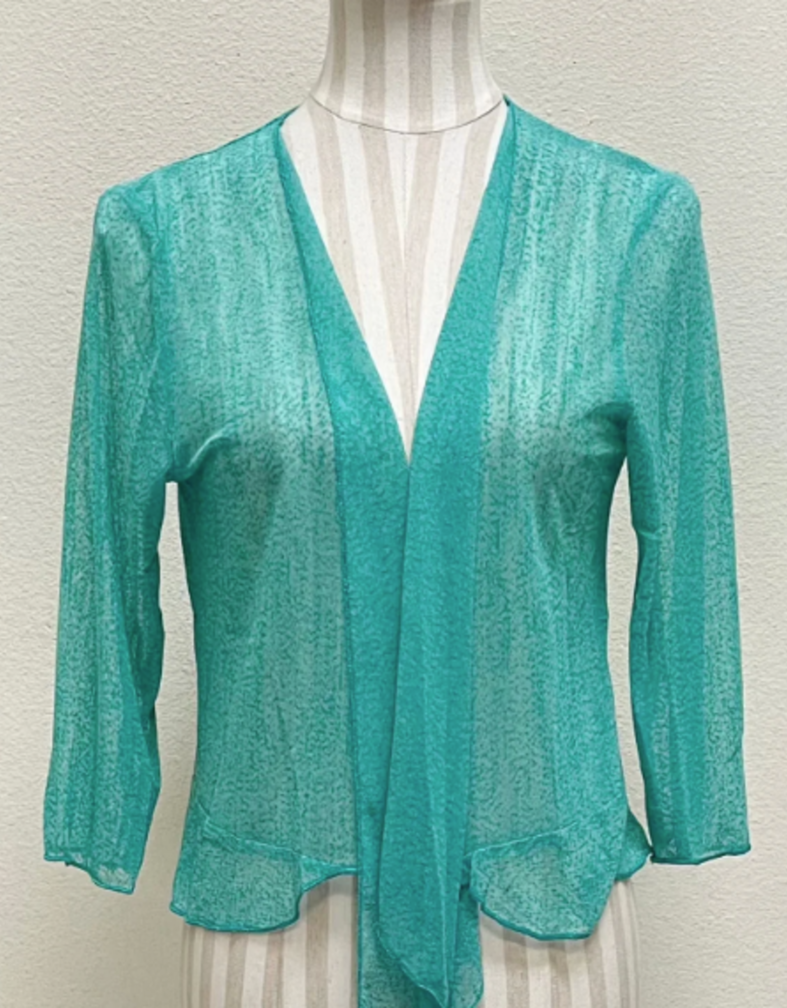 Creations Creation A513 Seafoam 3/4 Sleeve Mesh Bolero