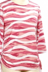 N Touch N Touch Pink Breelynn Print Stripe  3/4 Sleeve Top