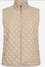Soya Concept SOYACOCONCEPT  Camel Light Weight Quilted Zip Up Vest