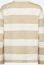 Soya Concept SOYACOCONCEPT  Sand  Stripe Round Neck Long Sleeve Top