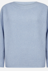 Soya Concept SOYACOCONCEPT  Light Blue Round Neck Long Sleeve Top