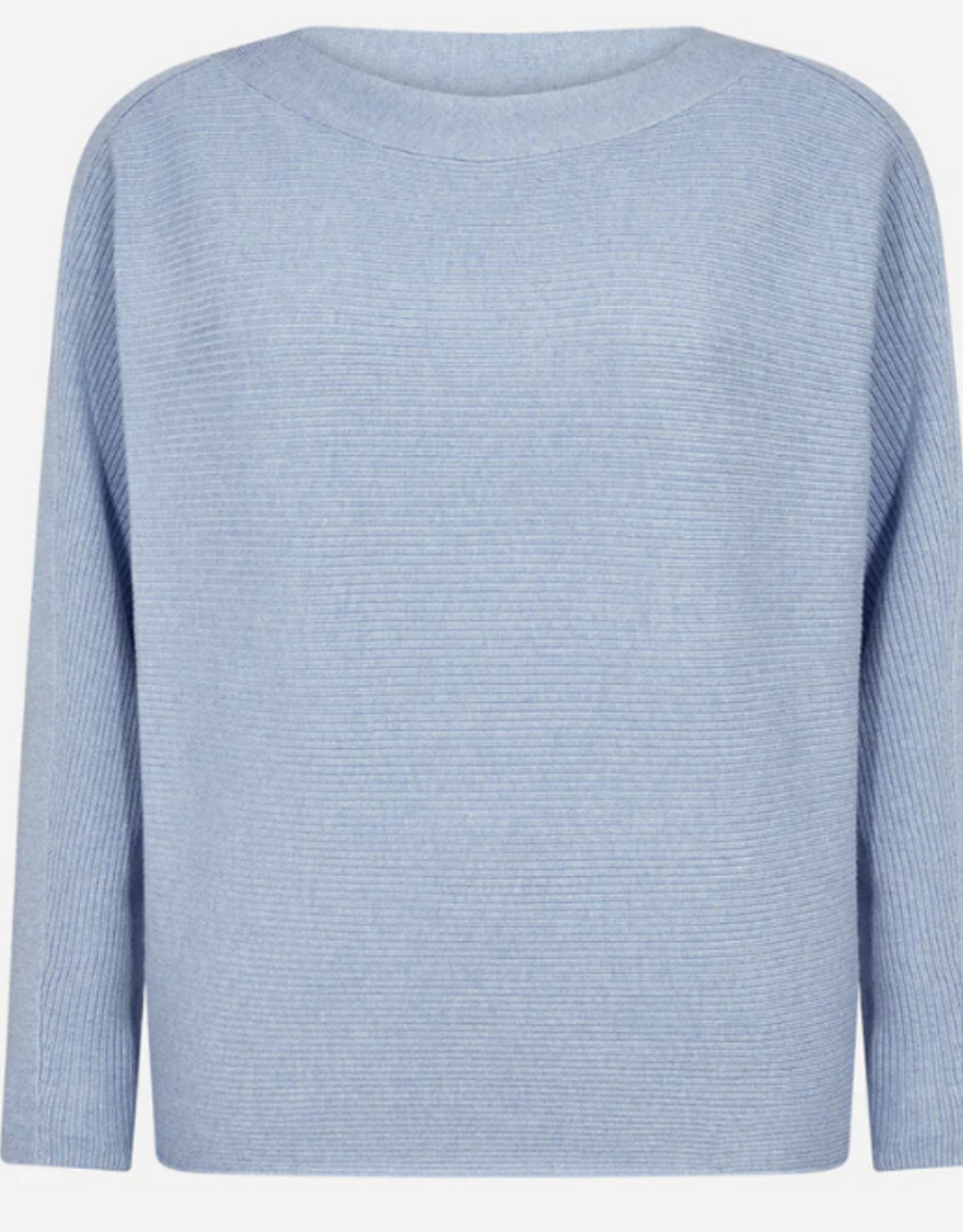 Soya Concept SOYACOCONCEPT  Light Blue Round Neck Long Sleeve Top