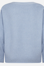 Soya Concept SOYACOCONCEPT  Light Blue Round Neck Long Sleeve Top