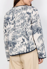 Soya Concept SOYACOCONCEPT  Navy Botanical Print Snap Front L/S Jacket