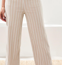 Tribal Tribal Beach Bengaline Stripe Pull On  Capri Pant