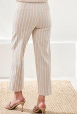 Tribal Tribal Beach Bengaline Stripe Pull On  Capri Pant