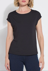 Lysse Lysse 3518 Black Cool-Fresh Moisture Wicking Round Neck S/S Top