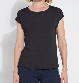 Lysse Lysse Black Cool-Fresh Moisture Wicking Round Neck S/S Top