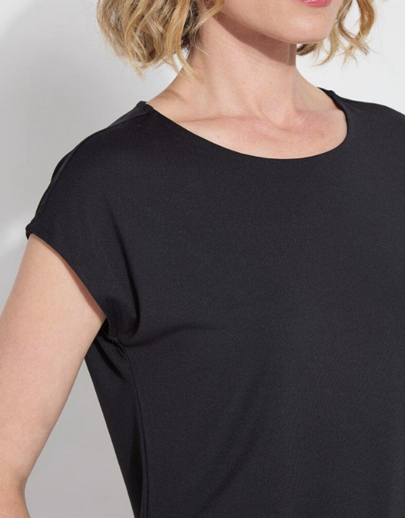 Lysse Lysse 3518 Black Cool-Fresh Moisture Wicking Round Neck S/S Top