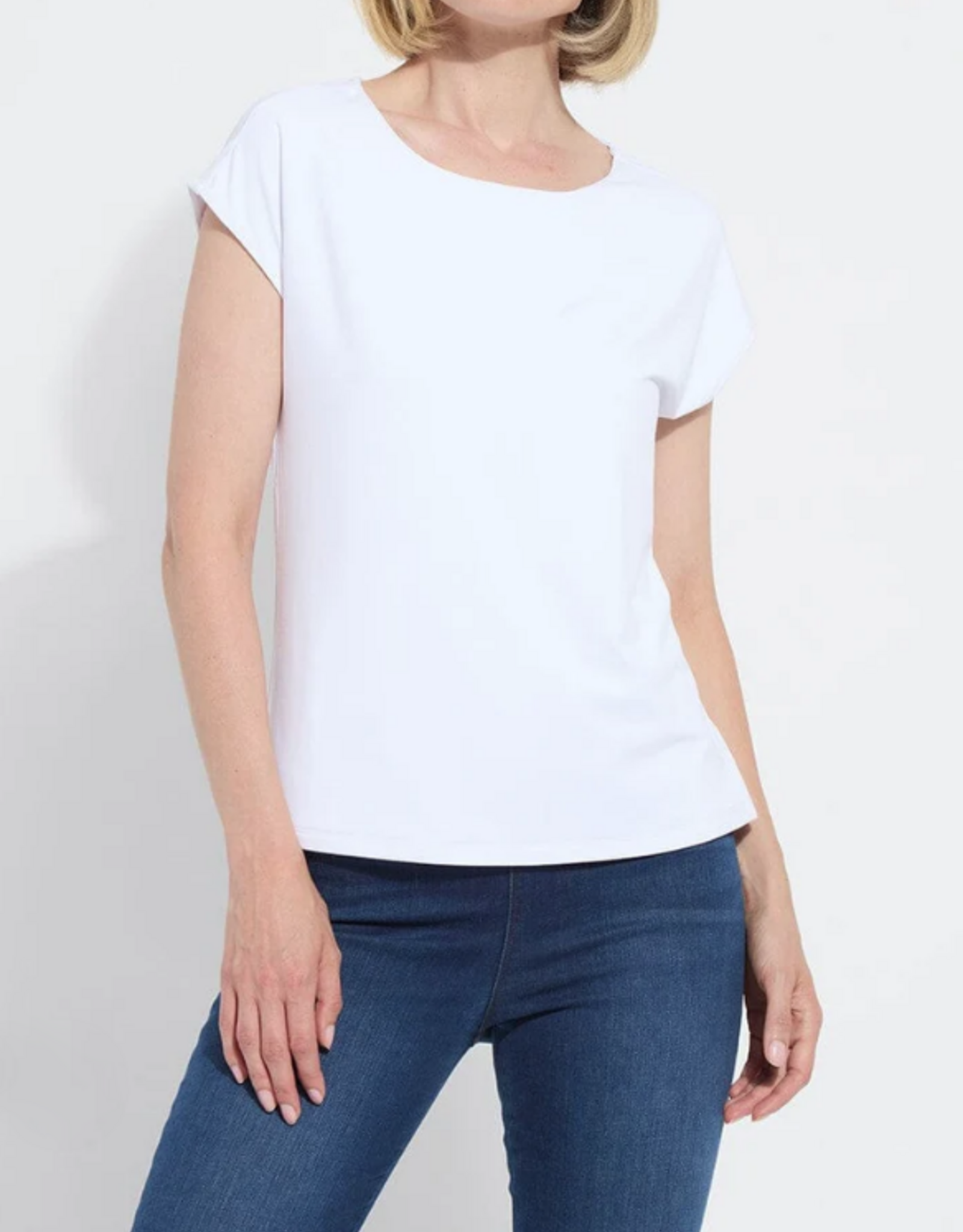 Lysse Lysse 3518 White Cool-Fresh Moisture Wicking Round Neck S/S Top