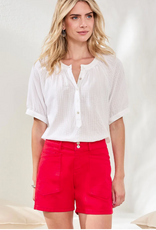 Tribal Tribal Sangria Comfort Stretch Fly Front  5" Inseam Short