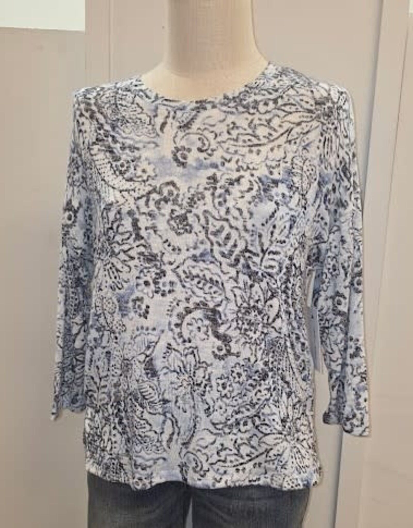 Tribal Tribal Scuba Blue Print Wear 2 Ways Top