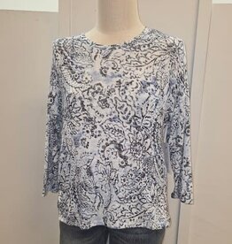 Tribal Tribal Scuba Blue Print Wear 2 Ways Top