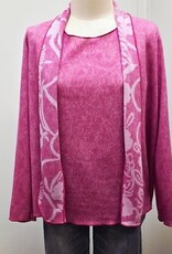Trisha Tyler Trisha Tyler Pink Reversible Floral Cardigan