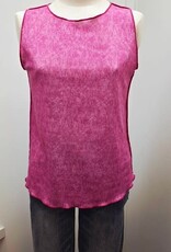 Trisha Tyler Trisha Tyler Pink Reversible Floral Sleeveless S-Line Tank