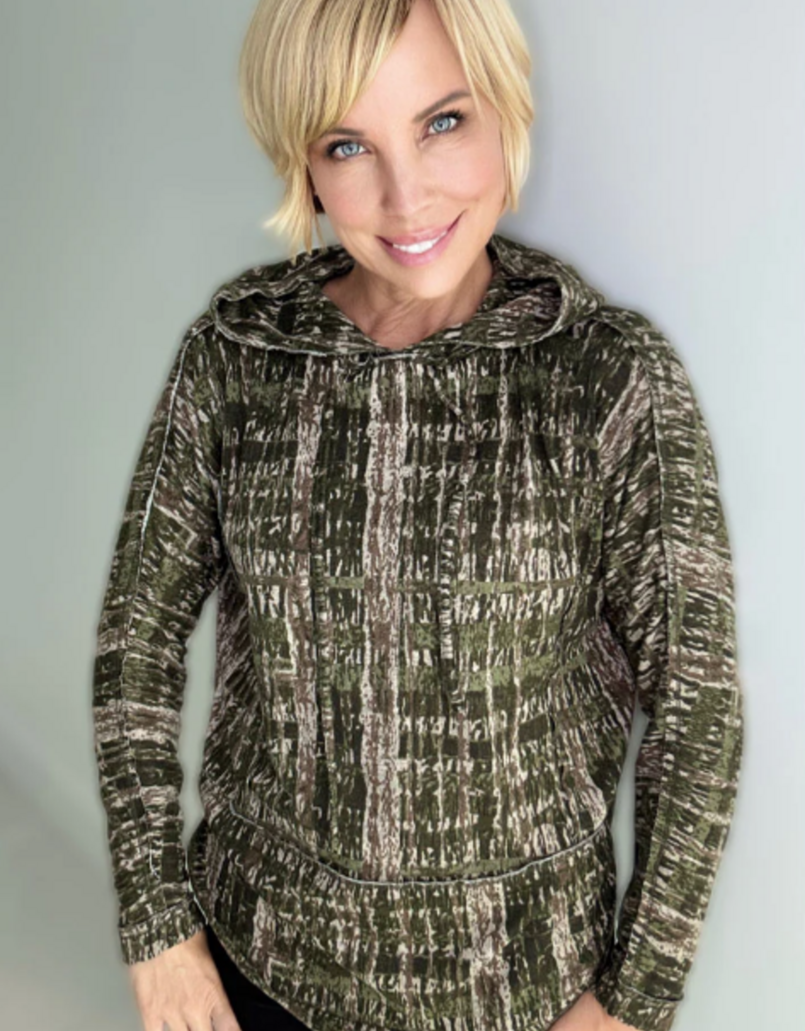 Ethyl Ethyl Olive  Print Long Sleeve Hoodie