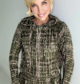 Ethyl Ethyl Olive  Print Long Sleeve Hoodie