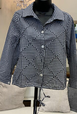 Trisha Tyler Trisha Tyler Black Gingham Check Print Button Up Top