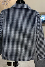 Trisha Tyler Trisha Tyler Black Gingham Check Print Button Up Top