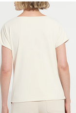 Lysse Lysse  Macadamia Ensley Cowl Neck Short Sleeve Top