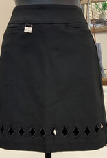 Lulu B  Lulu  B Black Diamond Cut Outs  Pull On Skort
