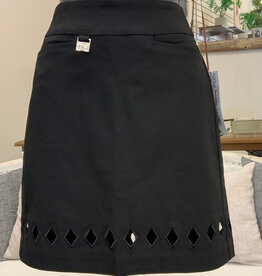 Lulu B Lulu  B Black Diamond Cut Outs  Pull On Skort