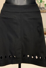 Lulu B  Lulu  B Black Diamond Cut Outs  Pull On Skort