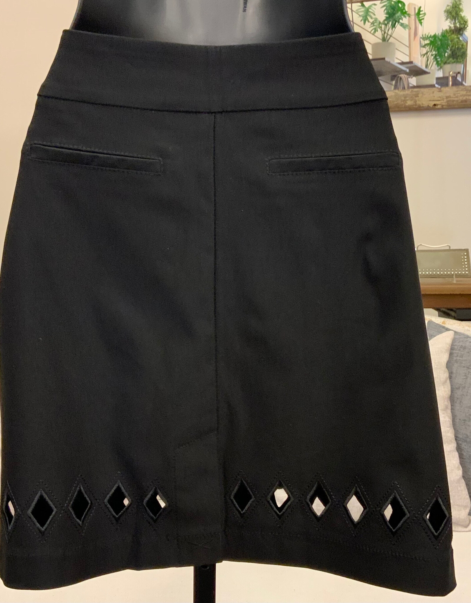 Lulu B  Lulu  B Black Diamond Cut Outs  Pull On Skort