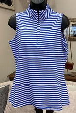 Lulu B Lulu B  STBL Stripe Sleeveless Zip Top