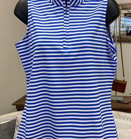 Lulu B Lulu B STBL Stripe Sleeveless Zip Top