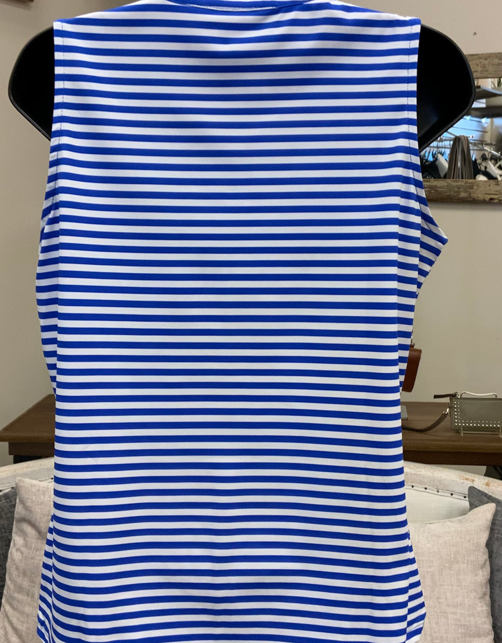 Lulu B Lulu B  STBL Stripe Sleeveless Zip Top