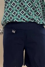 Lulu B Lulu B Navy Bangladine Scallop Hem Shorts