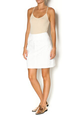 Lulu B Lulu B White Bangladine Skort w/Front & Back Pockets