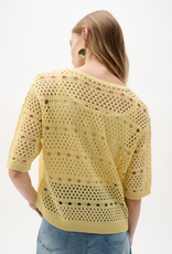 Joseph Ribkoff Joseph Ribkoff 262955 Mellow Yellow Sweater Knit Open-Stitch Cardigan