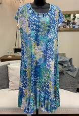 Southern Lady Southern Lady Fresco Yellow Lime  Floral Mid Length S/S Dress