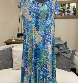 Southern Lady Southern Lady Fresco Yellow Lime  Floral Mid Length S/S Dress