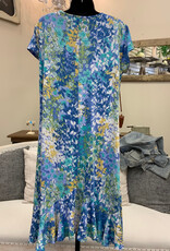 Southern Lady Southern Lady Fresco Yellow Lime  Floral Mid Length S/S Dress