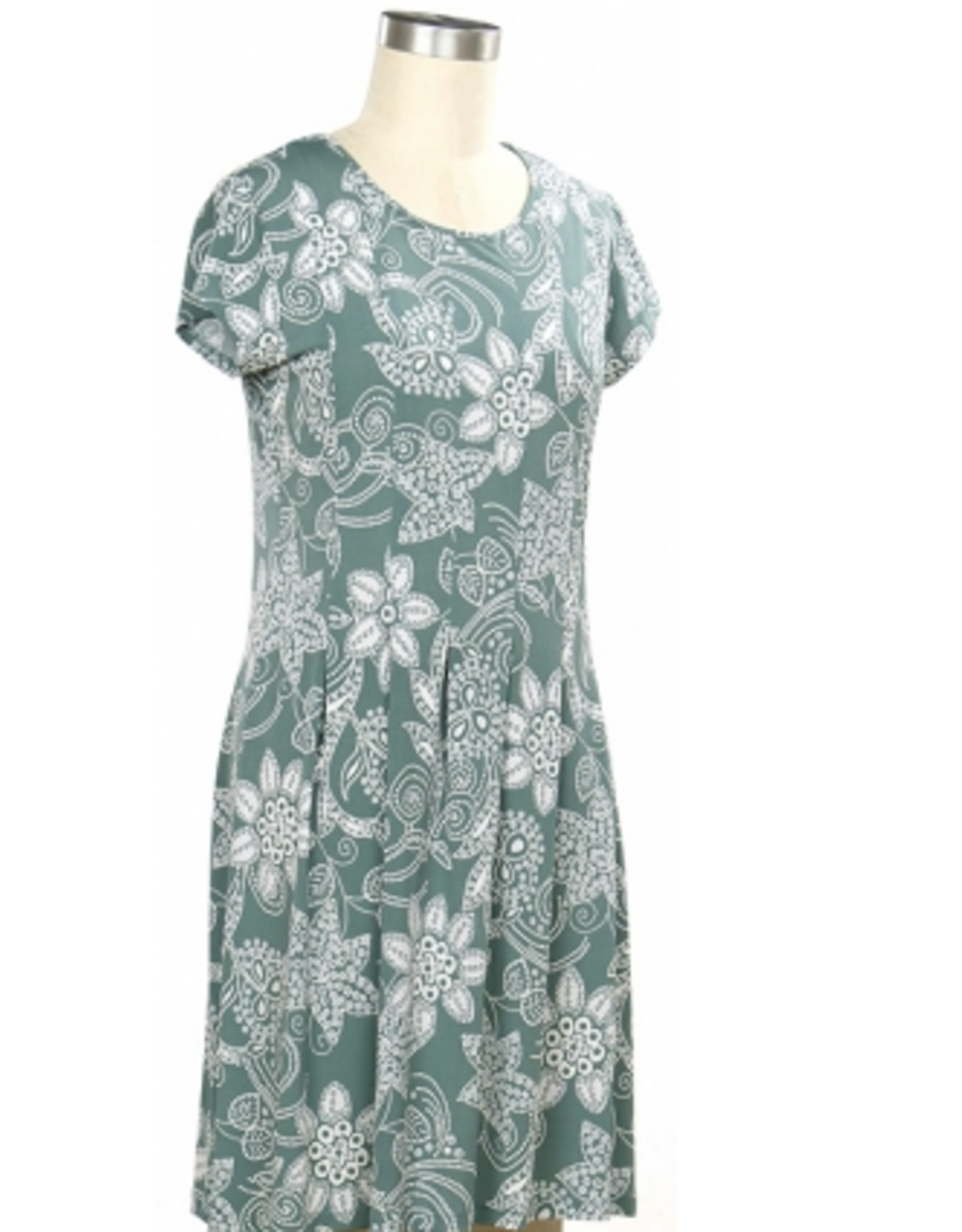 N Touch N Touch Hyde Park White Floral Mid Length S/S Petite Dress