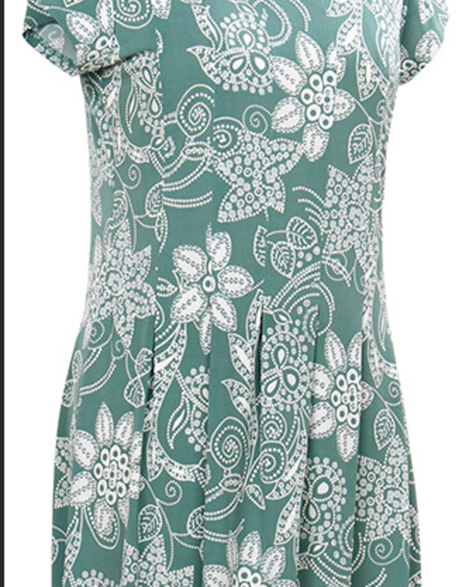 N Touch N Touch Hyde Park White Floral Mid Length S/S Petite Dress