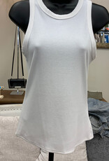 Kylie Paige Kylie Paige White Annie Ribbed Tank Top